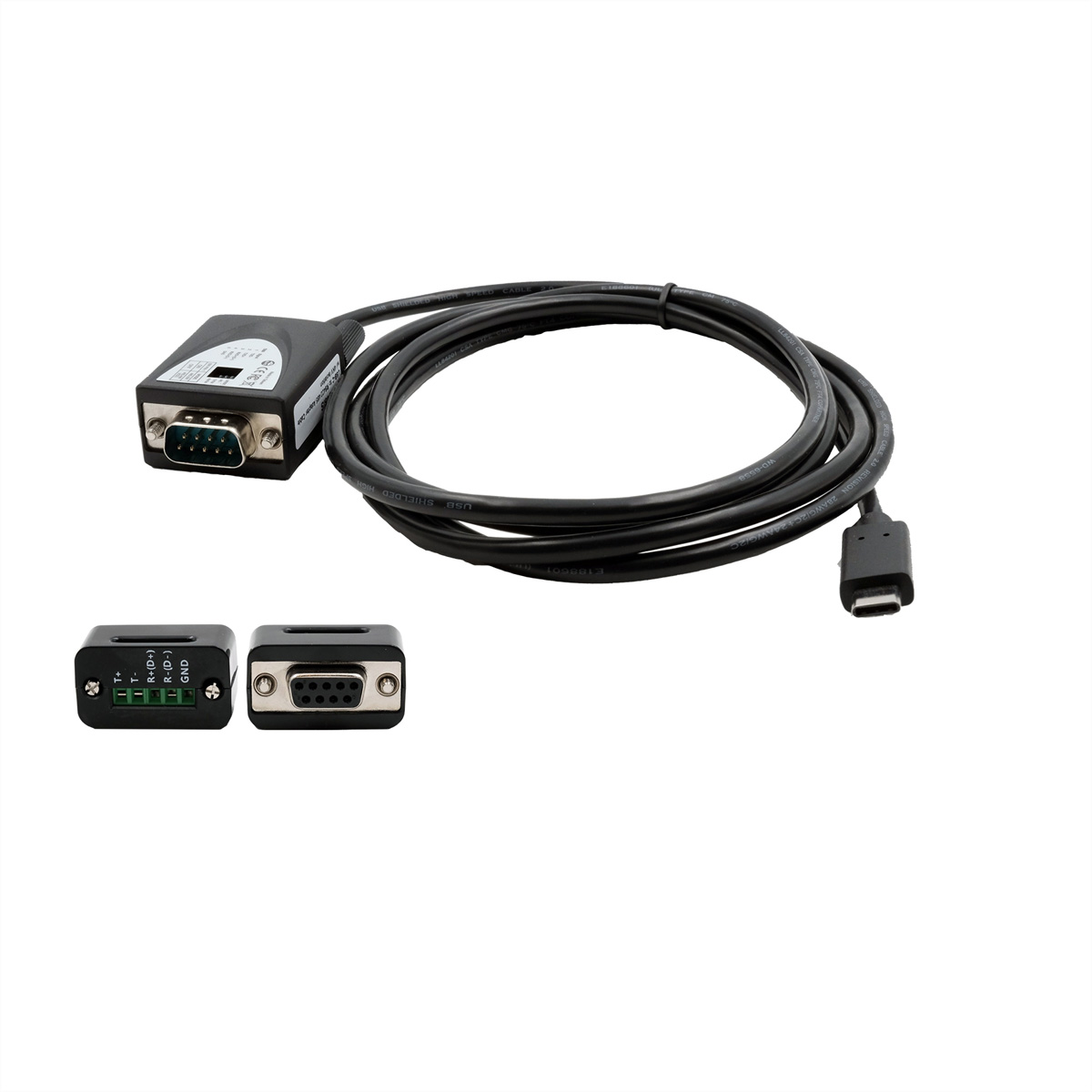 EXSYS EX-2346IS USB 2.0 zu 1x Seriell RS-422/485 Port Konverter, 15KV ESD, 4.0KV, Kabel, FTDI, schwarz, 1,8 m