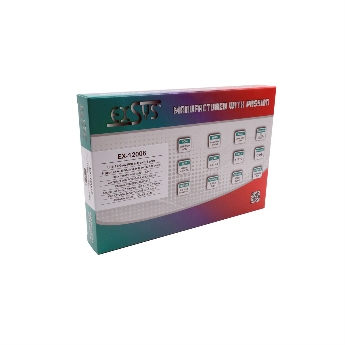 EXSYS EX-12006 5 Port USB 3.2 Gen2 PCIe Karte 3x USB-A und 2x USB-C