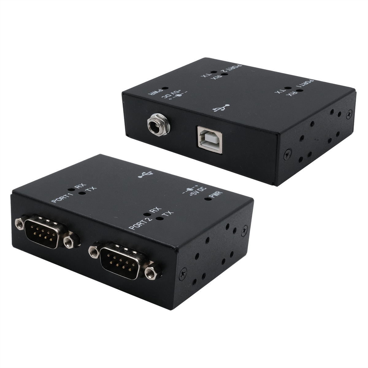 EXSYS EX-13072HM USB 2.0 zu 2 x Seriell RS-232 Ports Metallgehäuse FTDI Chip-Set