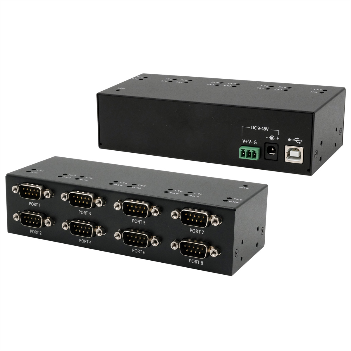 EXSYS EX-13078HM USB 2.0 zu 8 x Seriell RS-232 Ports Metallgehäuse FTDI Chip-Set