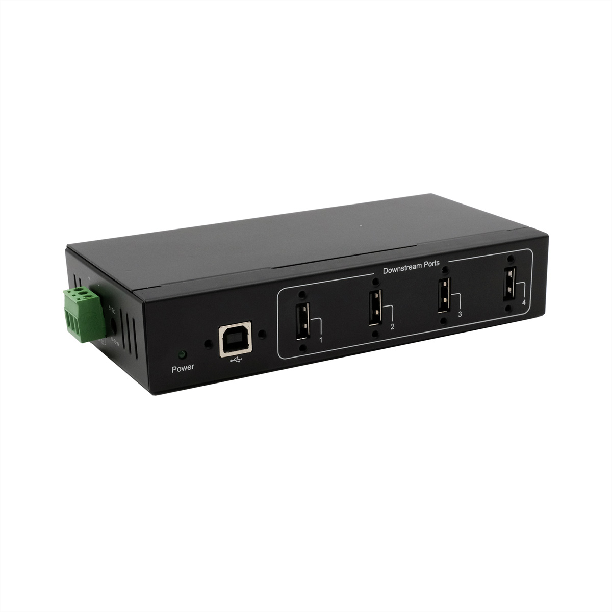 EXSYS EX-11214HMVS 4 Port USB 2.0 Metall HUB mit Netzteil 5V/2A Genesys Chipset