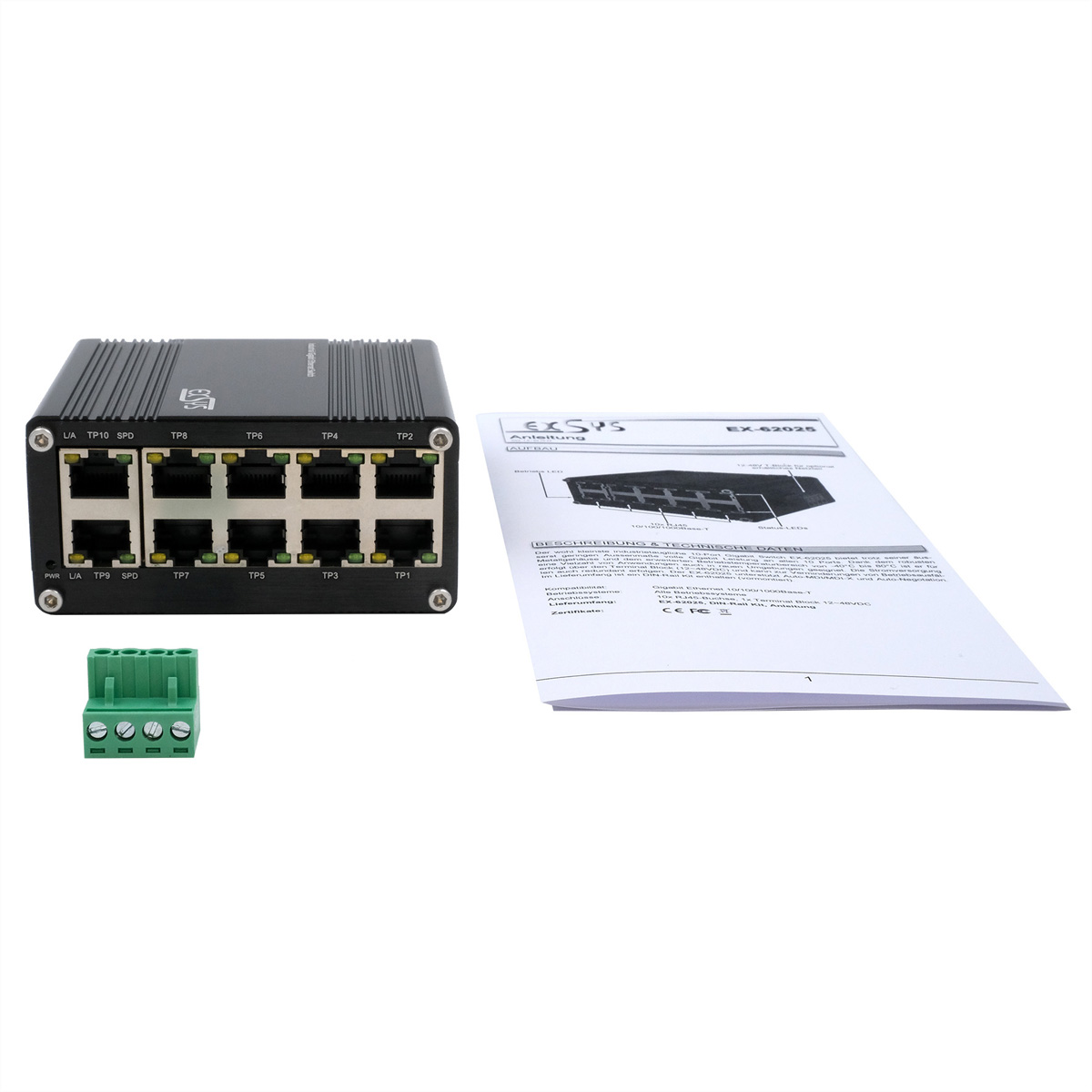 EXSYS EX-62025 10-Port Industrie Ethernet Switch, EXSYS EX-62025 (BILD2)