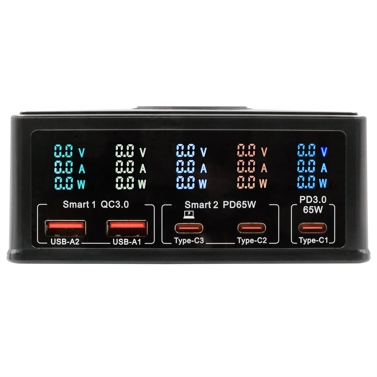 EXSYS EX-1106 Multiport High Power Charger mit QI 15W und USB-C PD mit max. 160W