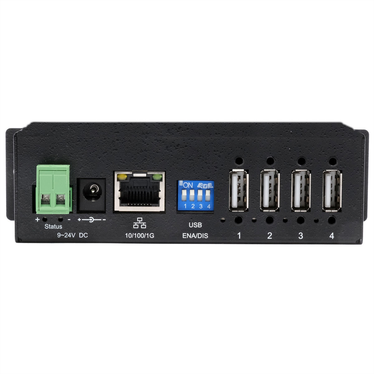 EX-6003HMVS Device Server 4x USB 2.0, DIN-Rail-Kit, Metall-Gehäuse