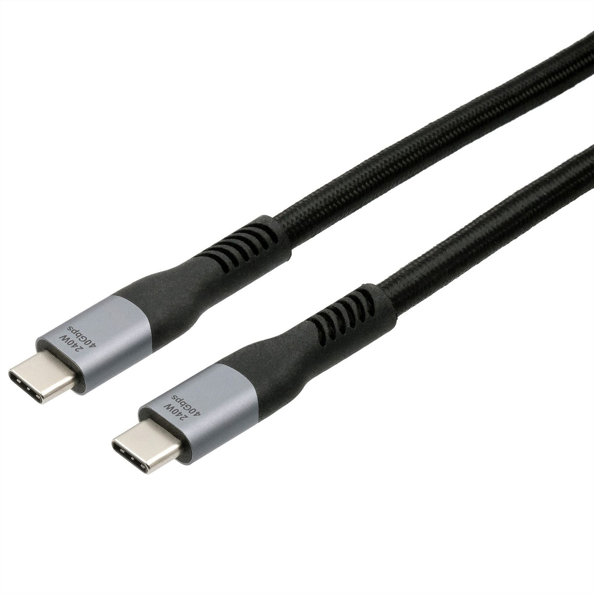 EXSYS EX-K1598-1.0 USB4 Kabel USB-C Stecker, 40Gbit/s, 5A, 240W, schwarz, 1 m