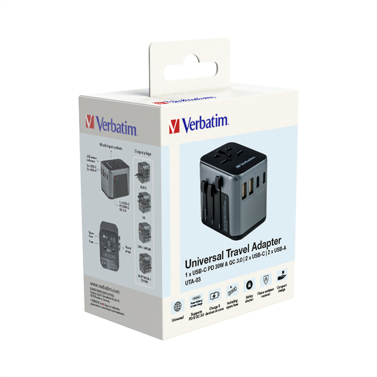 VERBATIM Universal Traveladapter UTA-03, weltweit VERBATIM Universal Traveladapter UTA-03, weltweit