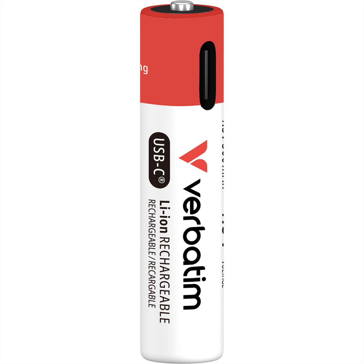 VERBATIM AAA-Akkus mit USB-C-Anschluss Li-Ion 500mAh 4er Pack Li-Ion Akku