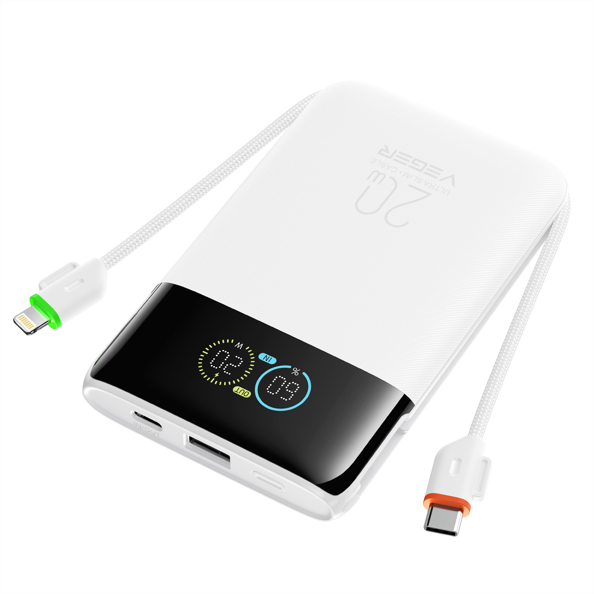VEGER Powerbank W1211A 10000mah White Powerbank