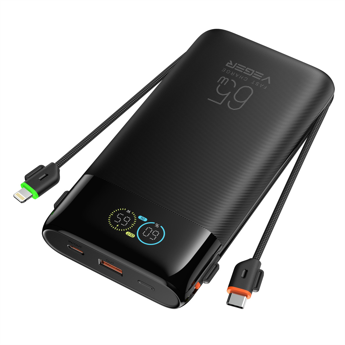 VEGER Powerbank W3019S 27000mah Black Powerbank