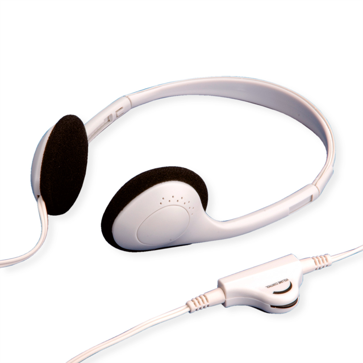 VALUE Stereo Kopfhörer mit Lautstärkeregler, grau