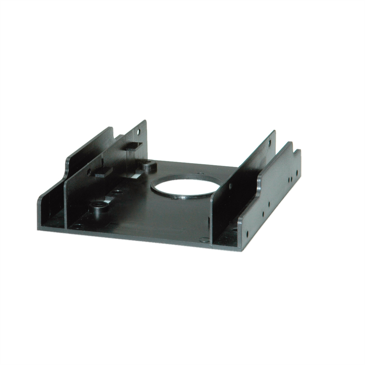 ROLINE Montageadapter, 3,5 Zoll Rahmen für 2x 2.5 HDD, schwarz