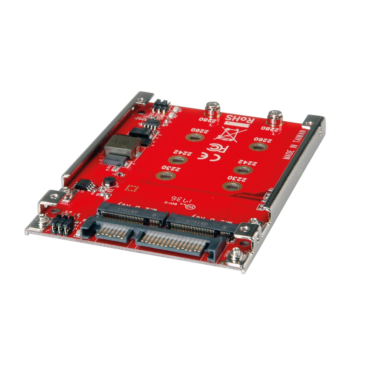 ROLINE M.2 zu SATA III SSD H/W Adapter, 2x M.2 NGFF SSD,  (BILD2)