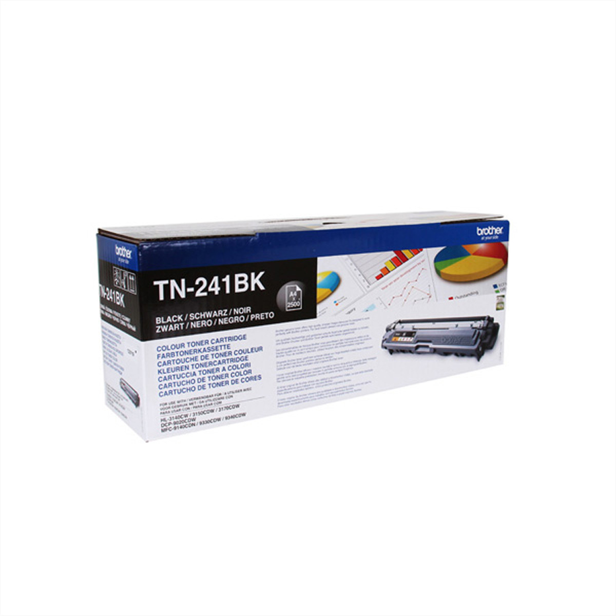 TN241BK, BROTHER Tonercartridge, schwarz ca. 2.500 Seiten, für HL-3140/50/70 / DCP9020 / MFC9140CDN/9330CDW/9340CDW