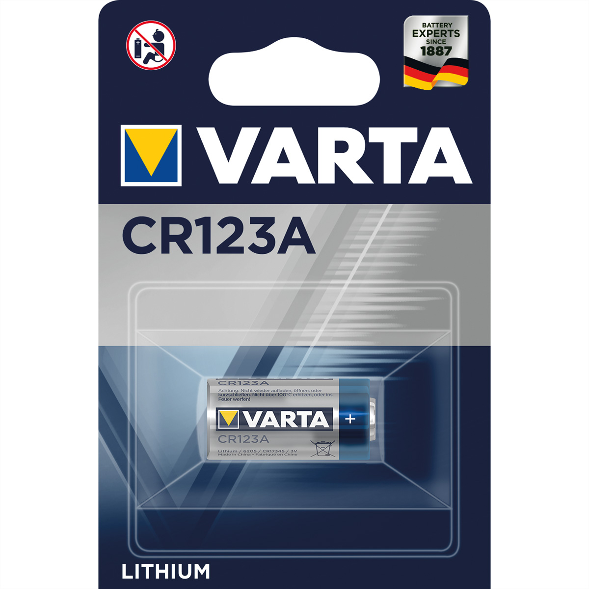 VARTA Original Lithium Batterie VARTA PROFESSIONAL 6205 CR123 Original