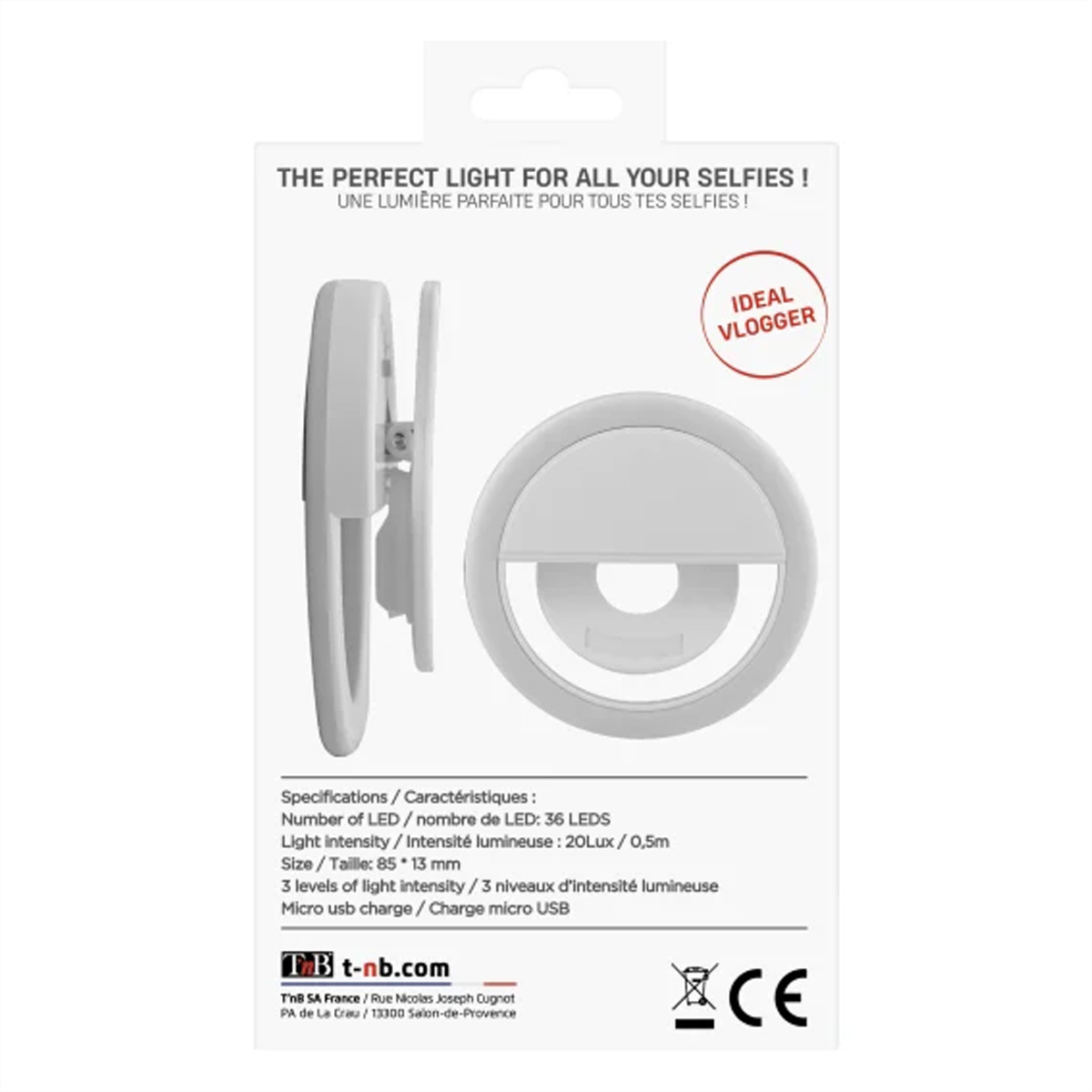 T'nB Influence LED Ring Clip für Smartphone, 6500K,125  (BILD2)