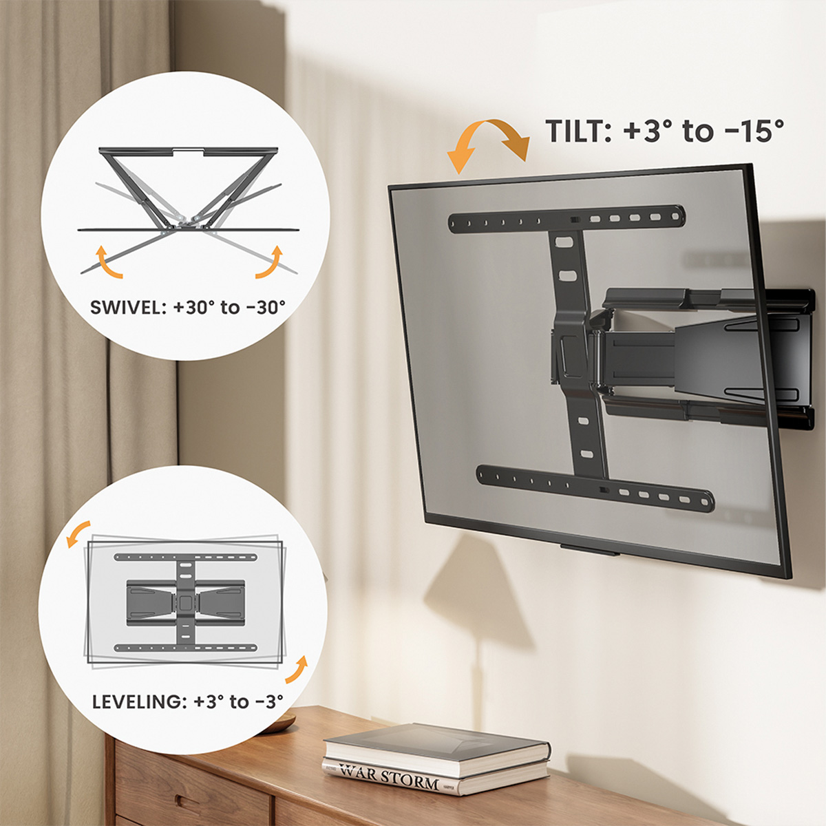 VALUE TV-Wandhalterung, ultra-slim, 43-90 Zoll, bis 50  (BILD2)