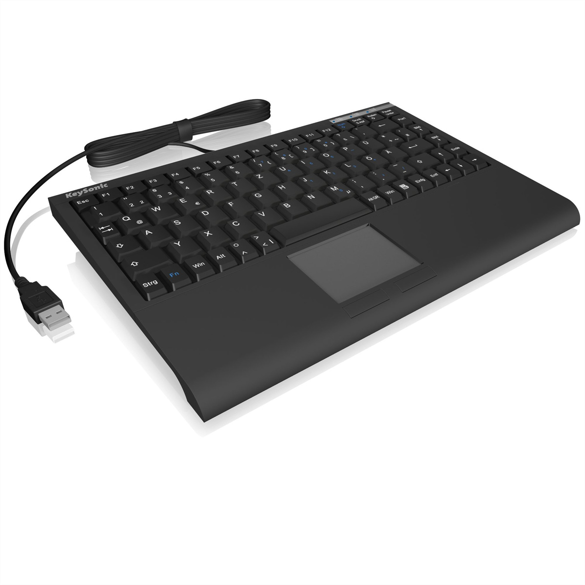 KeySonic ACK-540 U+ Mini-Keyboard mit integriertem Touchpad USB
