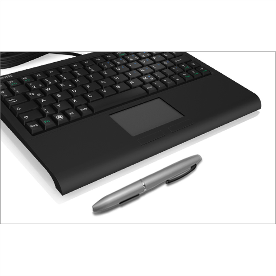 KeySonic ACK-3410 Super Mini Tastatur mit integriertem Smart-Touchpad