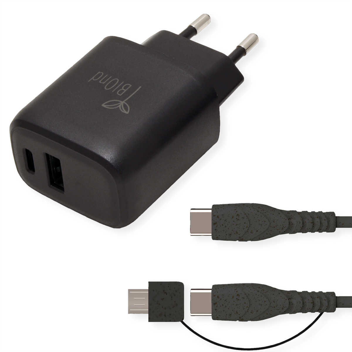 BIOnd BIO-CMC-20W PD 20W Charger Dual Port + USB-C KABEL