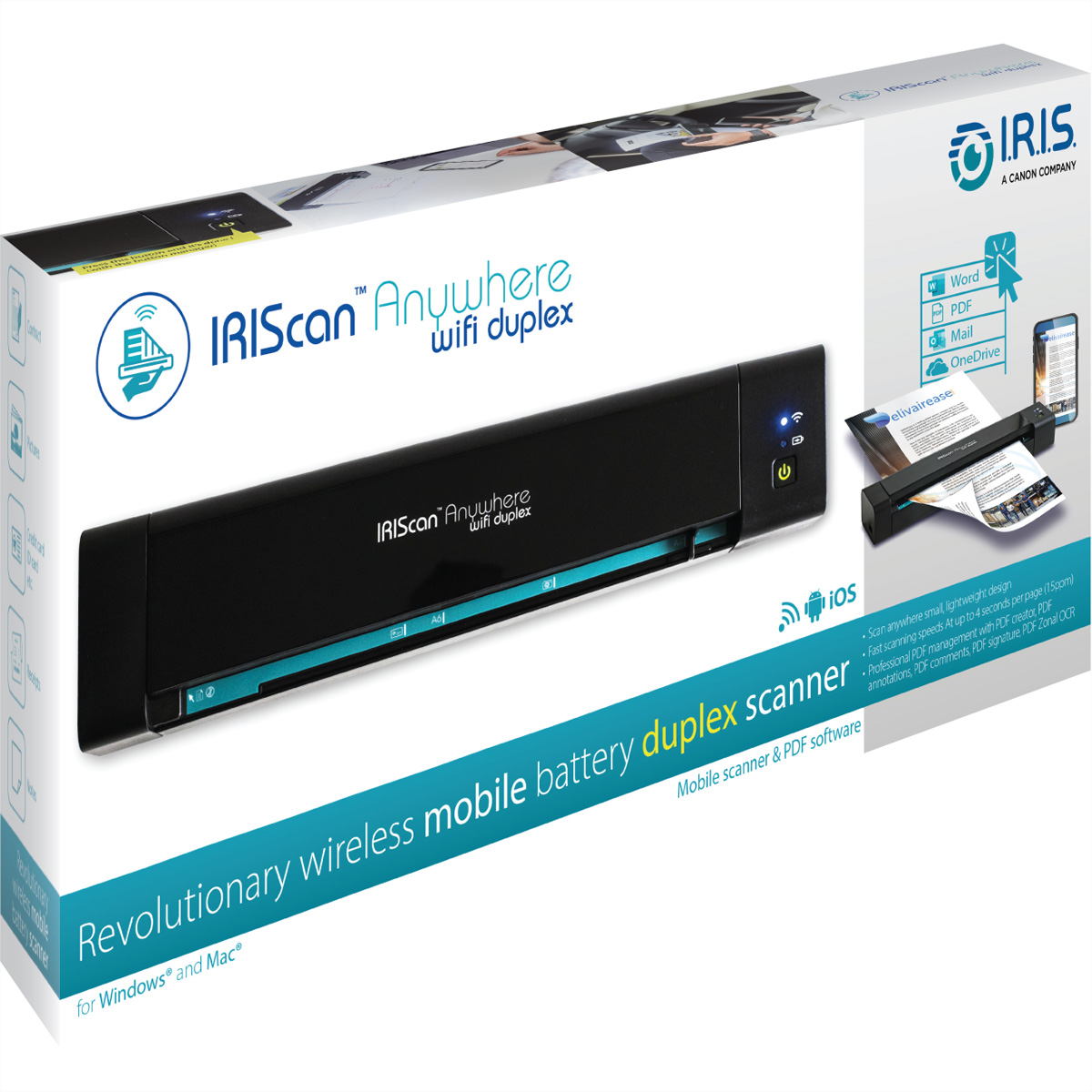 IRIScan Anywhere 6 WIFI Duplex 15PPM, Mobiler I.R.I.S. 461854 (BILD2)