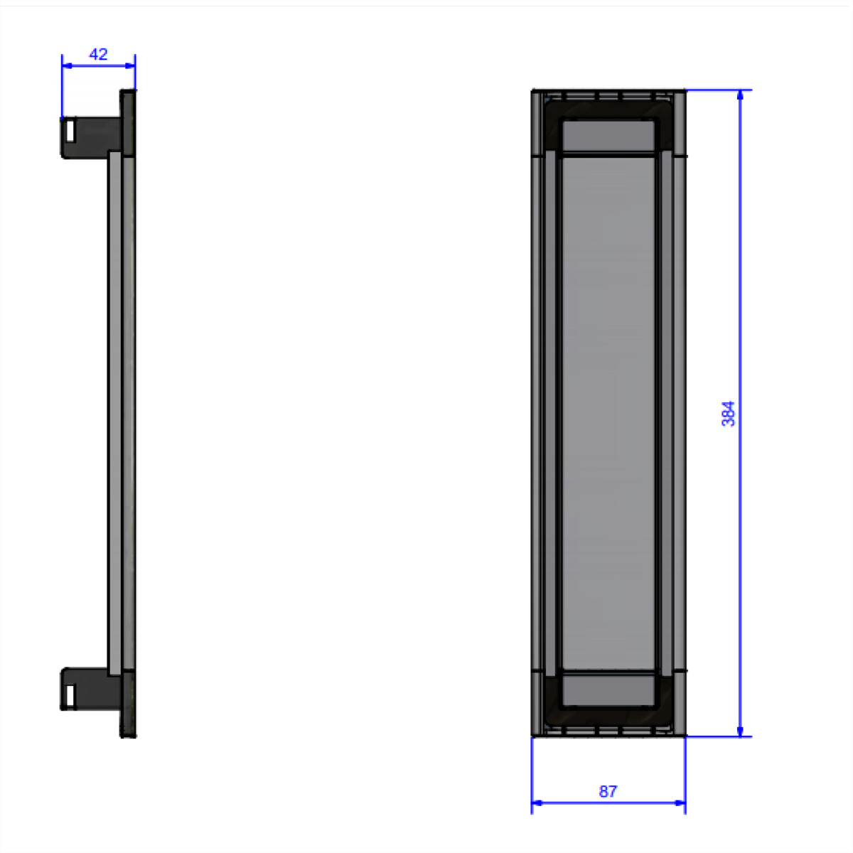 BACHMANN POWER FRAME COVER 6-fach mit Deckel schwarz Einbau-Anschlussfelder POWER FRAME