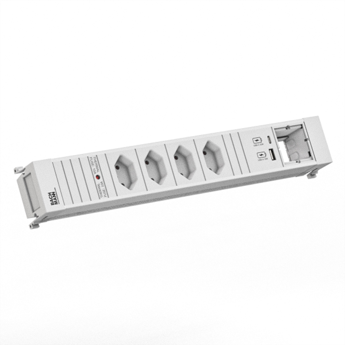 BACHMANN POWER FRAME 4xCH 0° 1xCM 1xUSB A/C 22W 0,2m GST18 Einbau-Anschlussfelder POWER FRAME