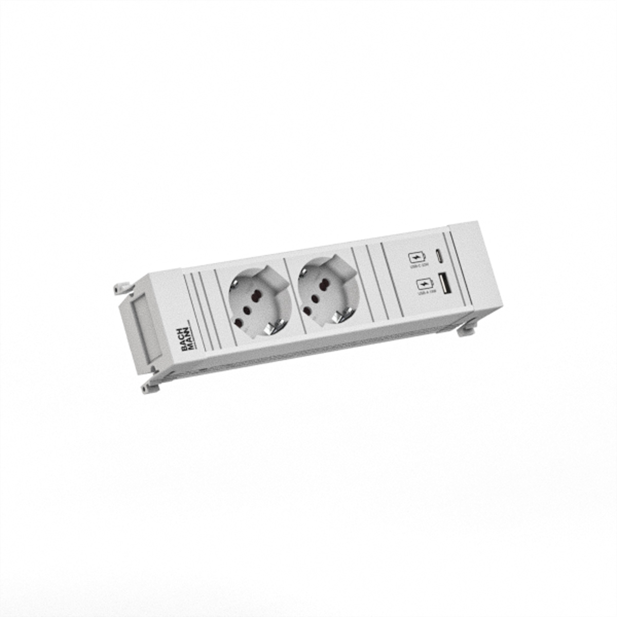 BACHMANN POWER FRAME 2xP40 1xUSB A/C 22W 0,2m GST18 Einbau-Anschlussfelder POWER FRAME