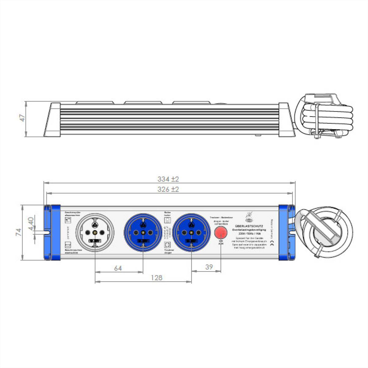 BACHMANN Überlastschutz PDU 3fach Serie 8110