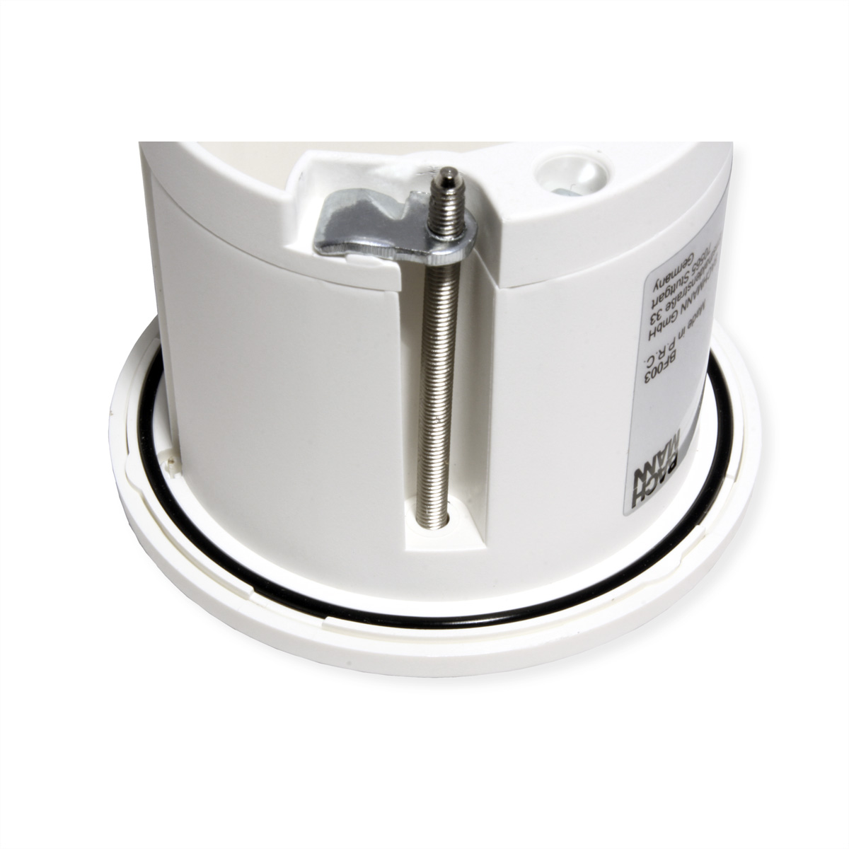 BACHMANN PIX 1xCM RAL9010 Zierring in Edelstahl-Optik