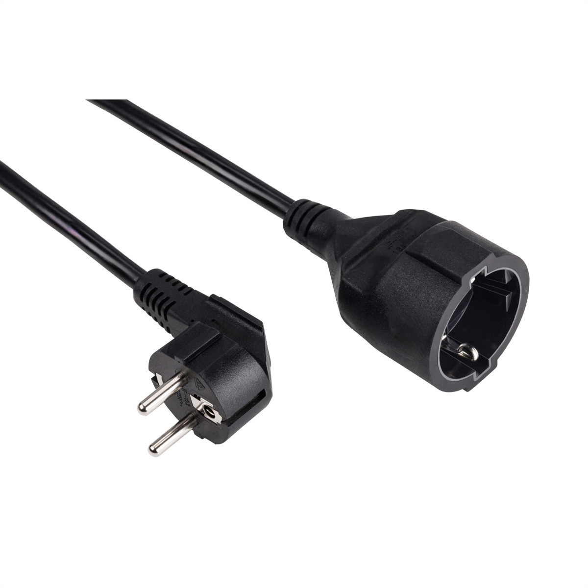 BACHMANN Extension cable, Schutzkontakt 230V 2m schwarz