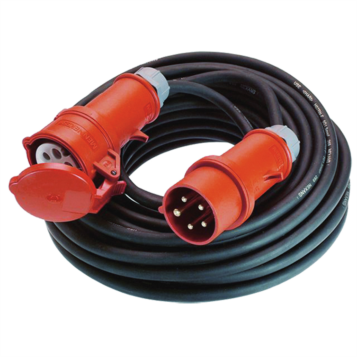 BACHMANN Extension 5G1,5mm² schwarz, H07RN-F CEE 16A rot 400V, 25 m Stromkabel