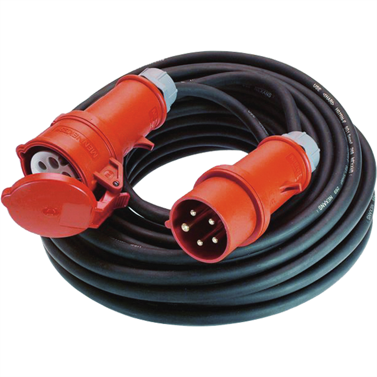 BACHMANN Extension 5G4mm² schwarz, H07RN-F CEE 16A rot 400V, 25 m Stromkabel