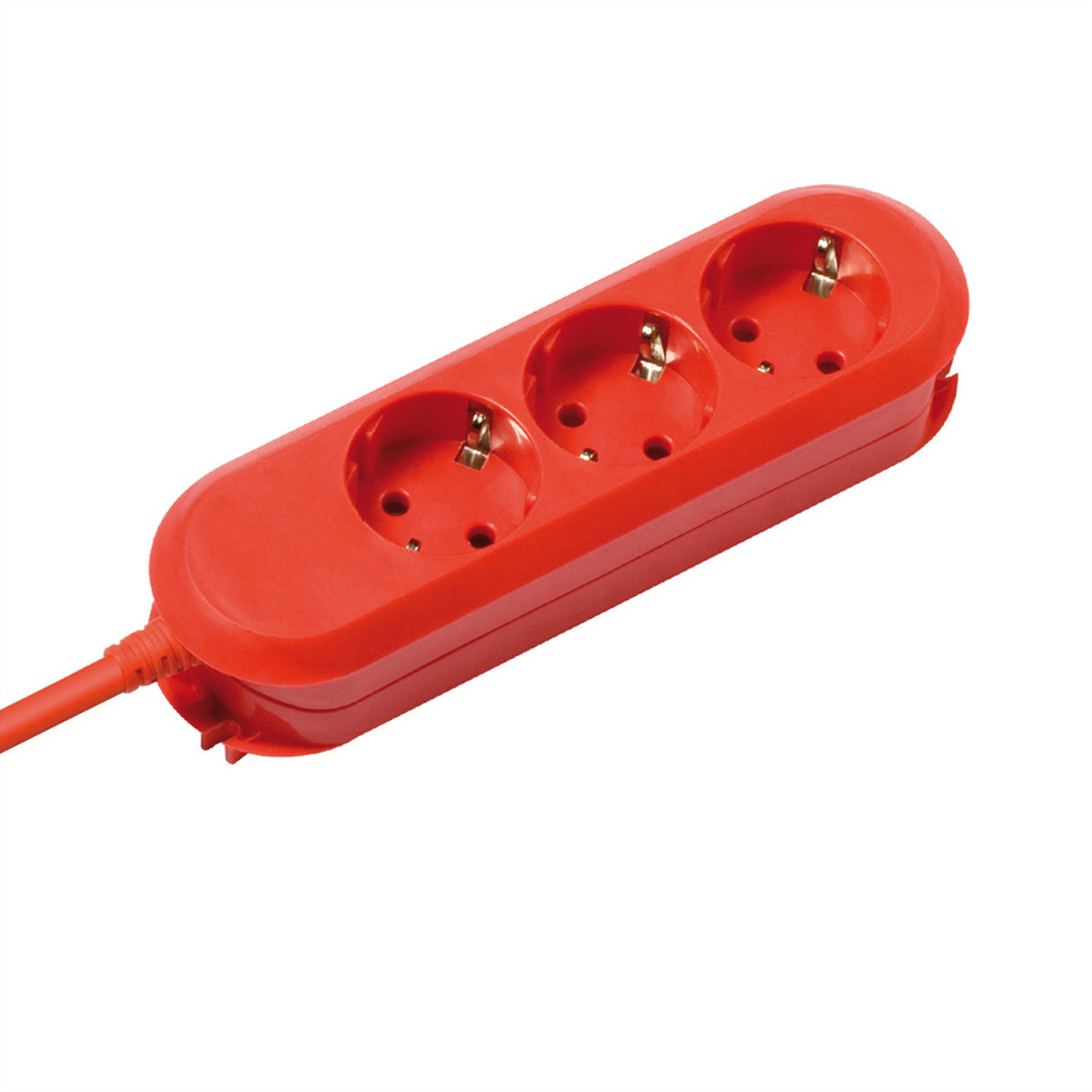 BACHMANN SMART Steckdosenleiste 3x CEE7/3, rot, 3m CEE7/7