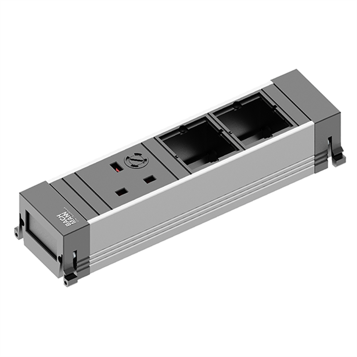 BACHMANN POWER FRAME 1xUK 3,15A 90° 2xCM, Strom 0,2m GST18 United Kingdom Einbau-Anschlussfelder POWER FRAME