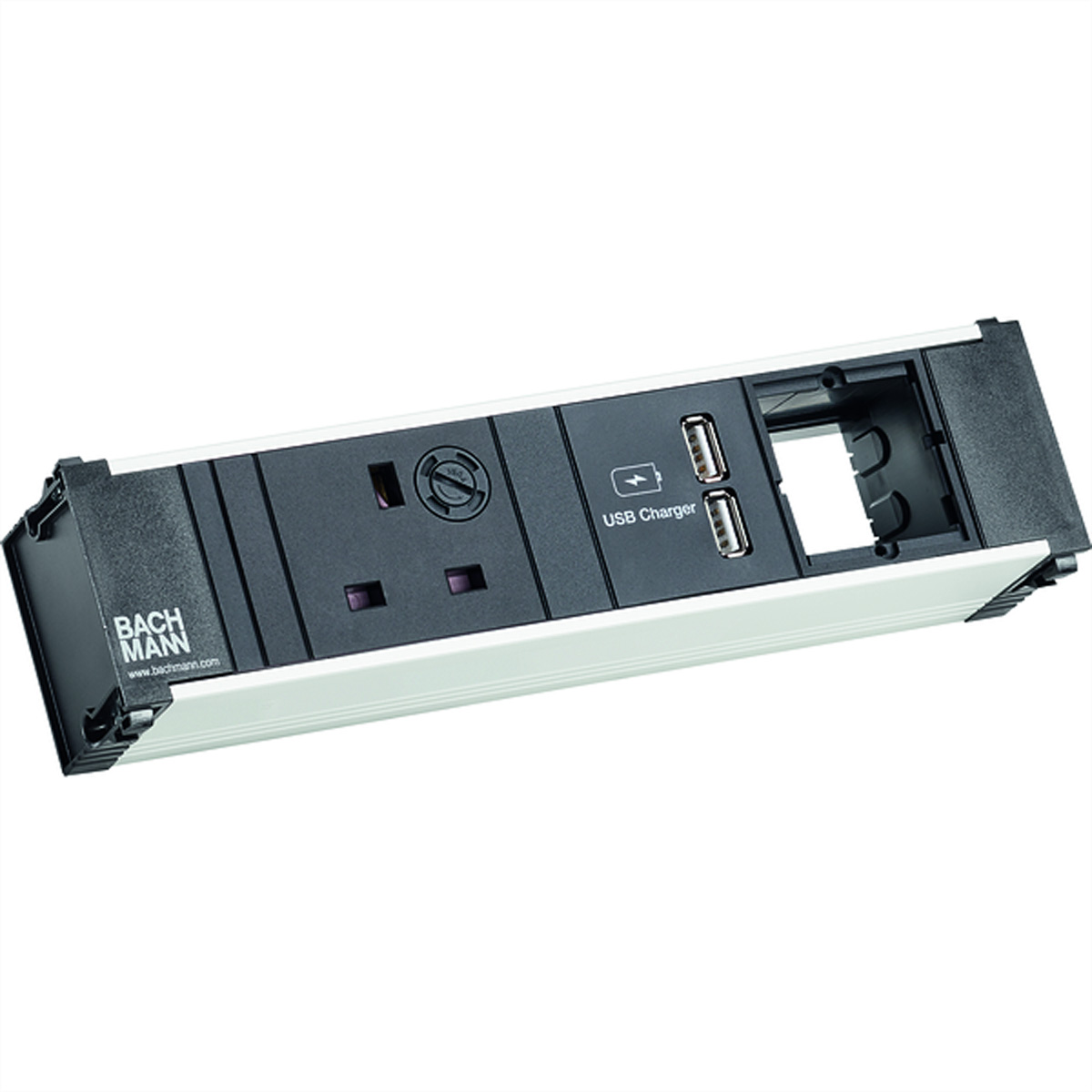 BACHMANN CONI 1xUK 3,15A USB Charger 1CM, Strom 0,2m GST18 United Kingdom Einbau-Anschlussfelder CONI