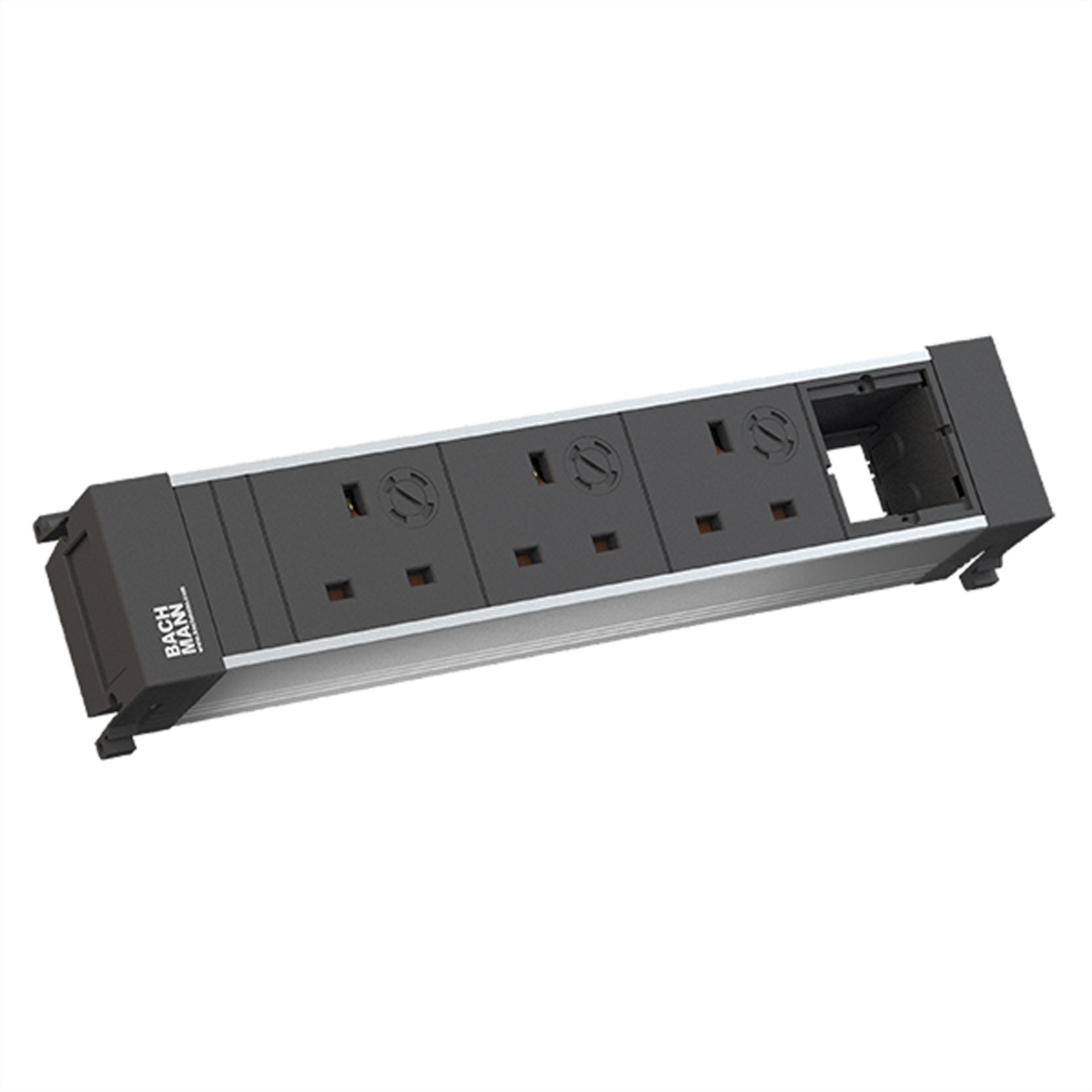 BACHMANN POWER FRAME 3xUK 3,15A 1xCM, 0,2m GST18 United Kingdom Einbau-Anschlussfelder POWER FRAME