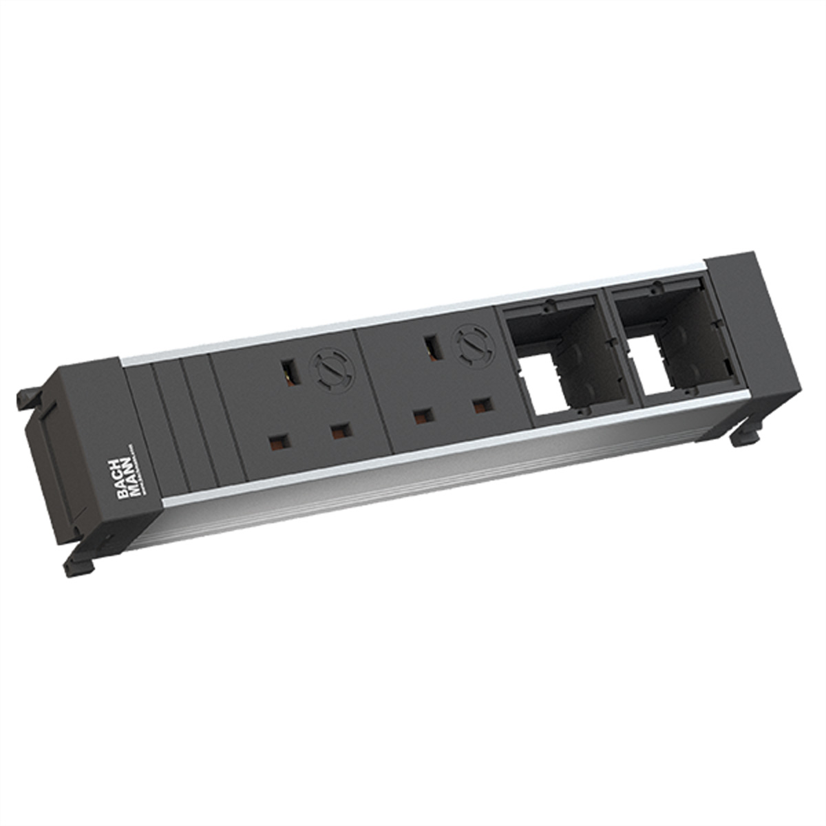 BACHMANN POWER FRAME 2xUK 3,15A 90° 2xCM, Strom 0,2m GST18 United Kingdom Einbau-Anschlussfelder POWER FRAME