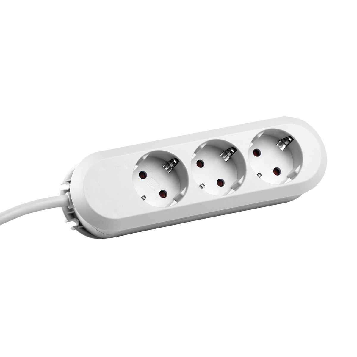 BACHMANN SMART Steckdosenleiste 3x Schutzkontakt, genietet, weiß, 5 m Steckdosenleiste
