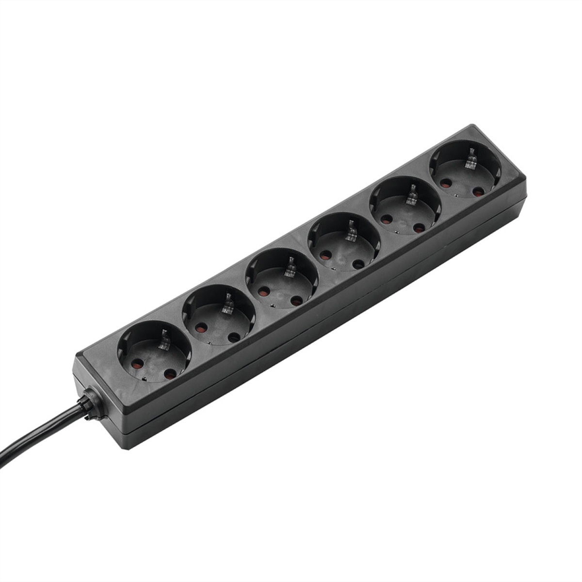 BACHMANN SELLY Steckdosenleiste 6x Schutzkontakt, schwarz, 1,5 m