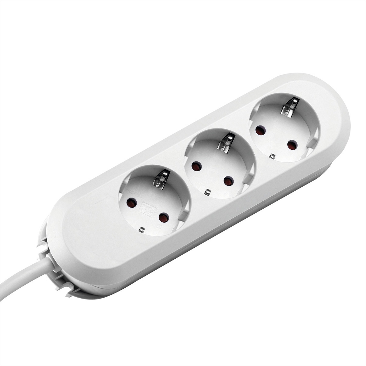 BACHMANN SMART Steckdosenleiste 3x Schutzkontakt, geschraubt, weiß, 3 m Steckdosenleiste
