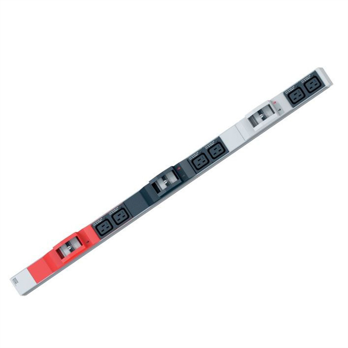 BACHMANN IT PDU ALU 0HE 6x C19 6x Leitungsschutzschalter CEE 3x32A rot