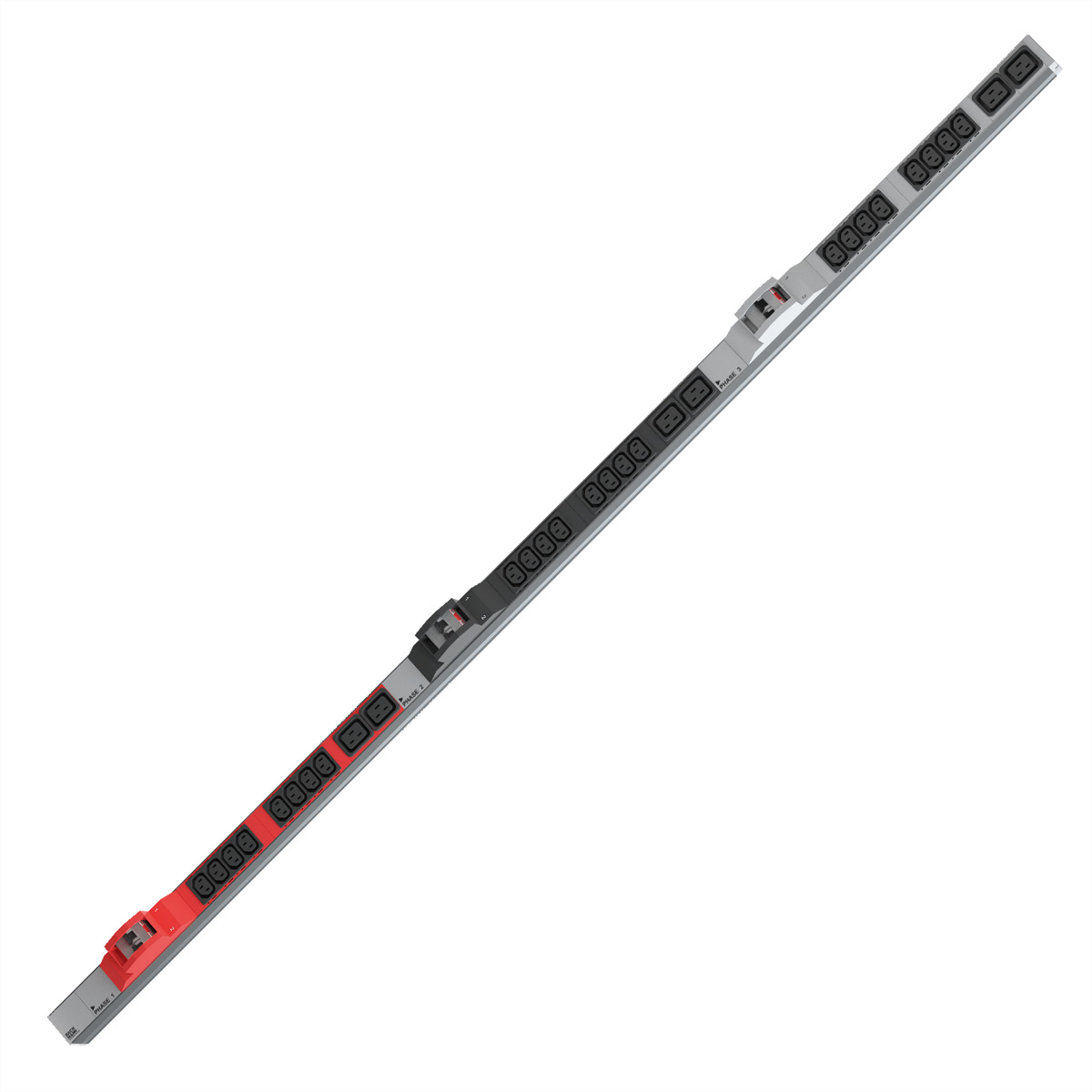 BACHMANN IT PDU ALU 1HE 24x C13 6x C19 2LS CEE 3x32A rot BACHMANN IT PDU ALU 1HE 24x C13 6x C19 2LS CEE 3x32A rot