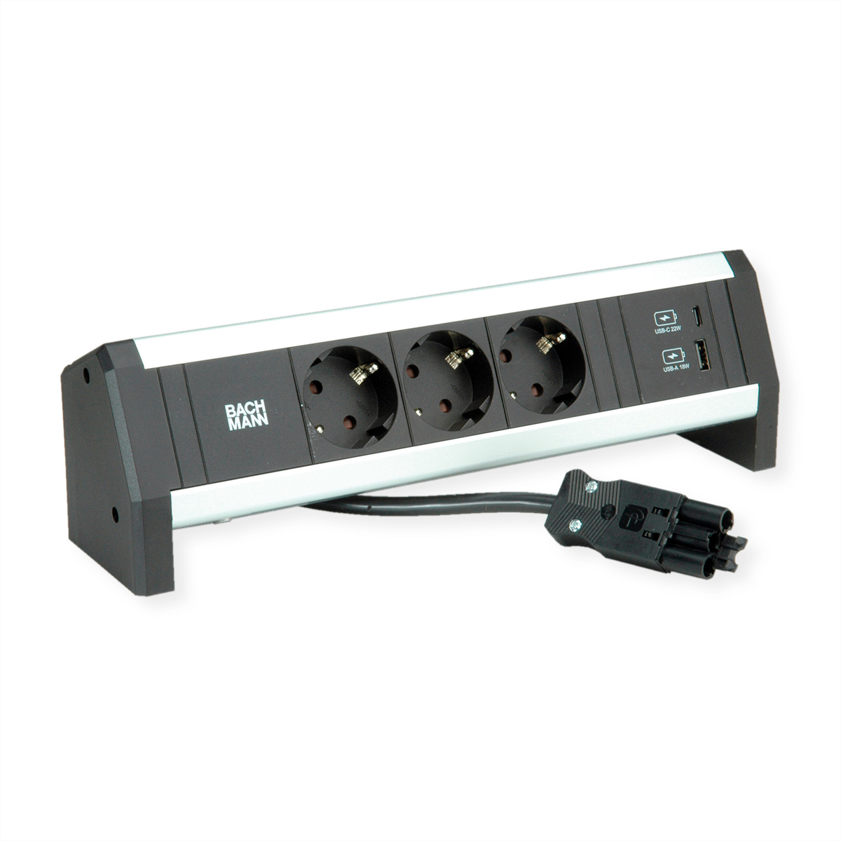 BACHMANN Desk1 3x Schutzkontakt, USB-Charger, GST18 0,2m BACHMANN Desk1 3x Schutzkontakt, USB-Charger, GST18 0,2m
