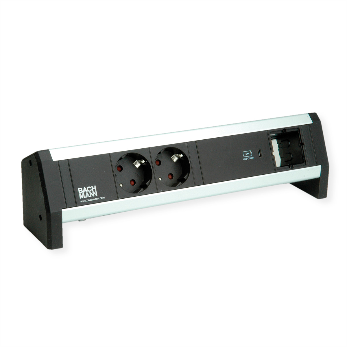 BACHMANN DESK 2xSchutzkontakt USB C, USB Charger 60W 1xABD GST18