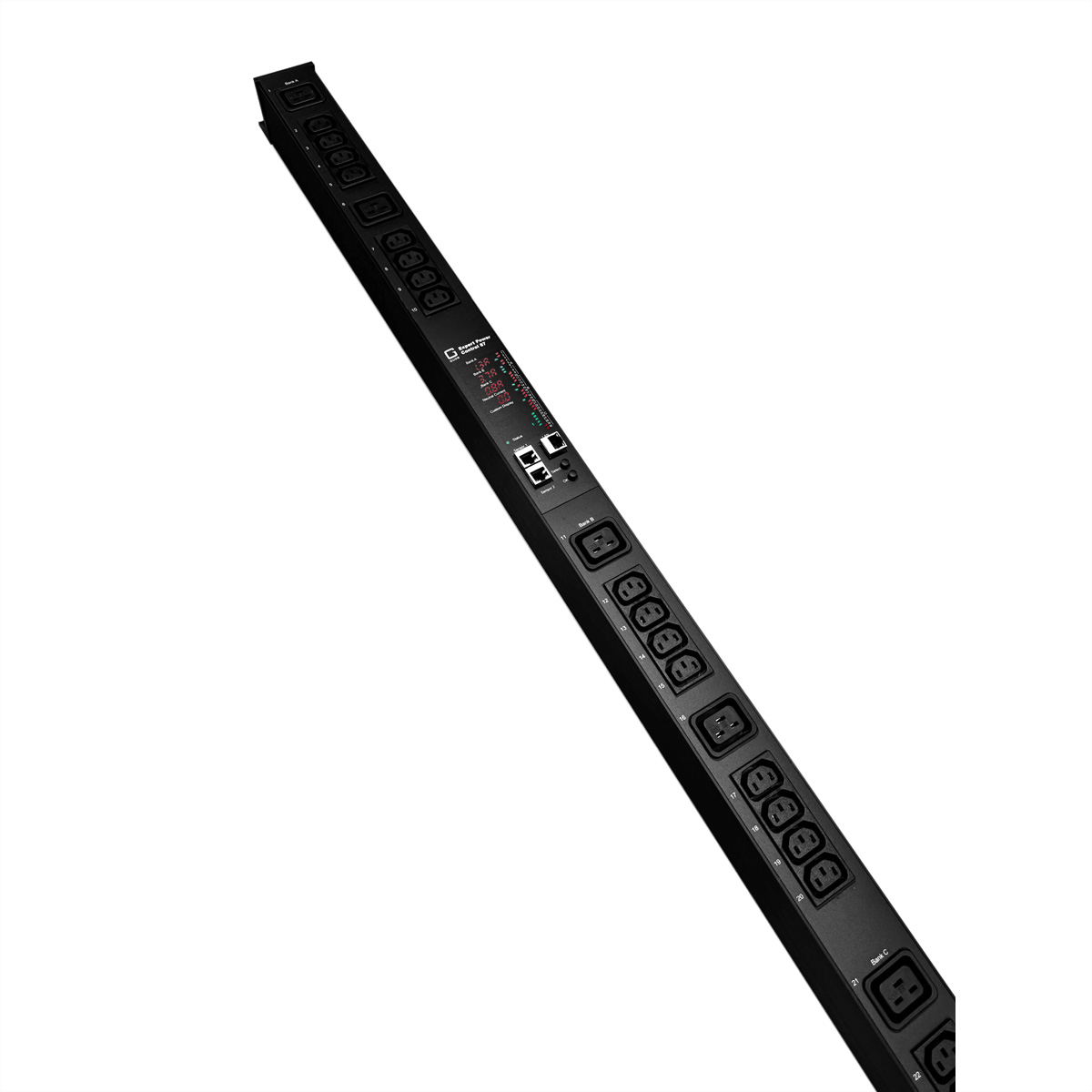 GUDE EPC 87-1310-18 30-fach switched &amp, metered PDU, vertikaler Einbau 0HE, schwarz, 170 cm