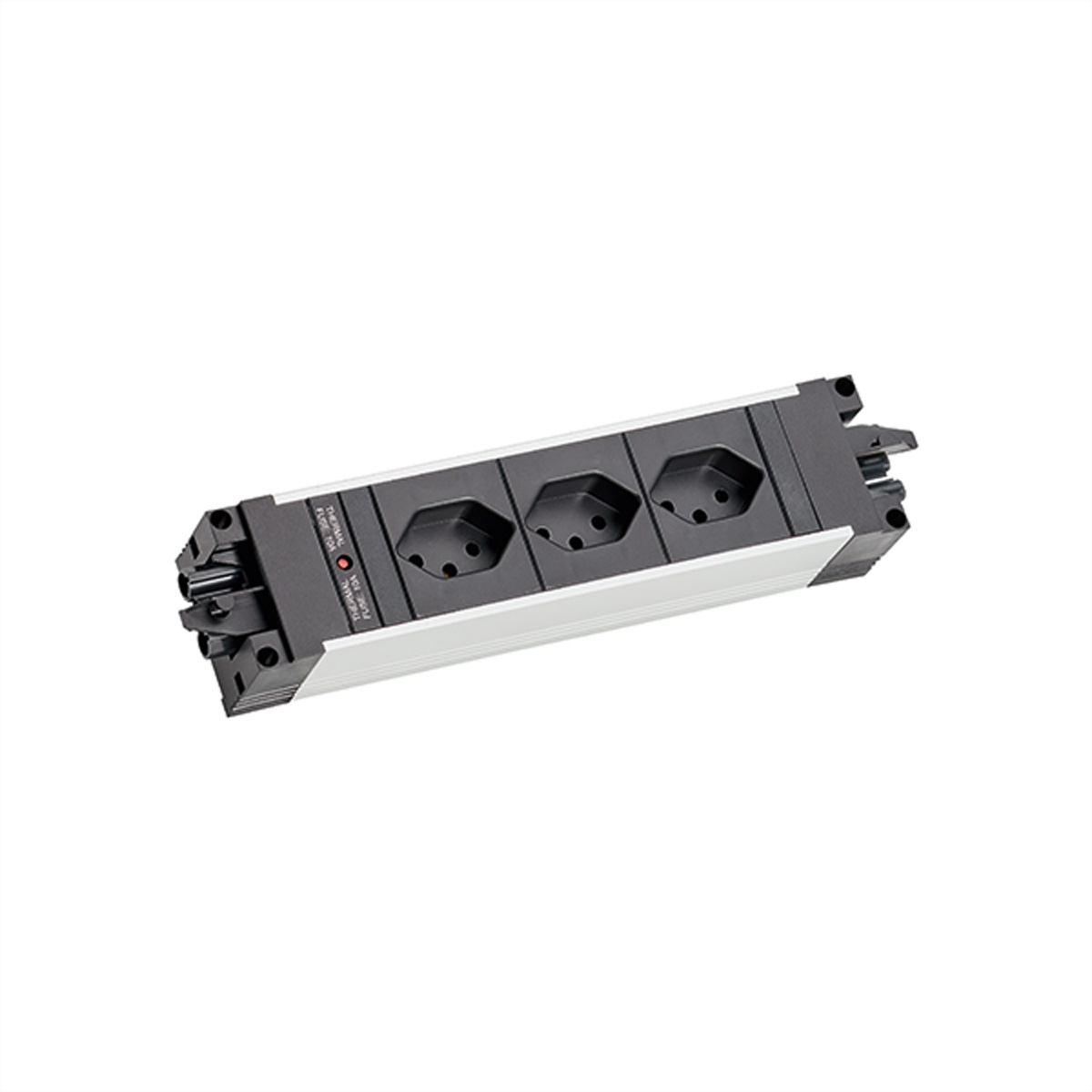 BACHMANN STEP ALU 3xCH 90° GST18 STEP Steckdoseneinheit