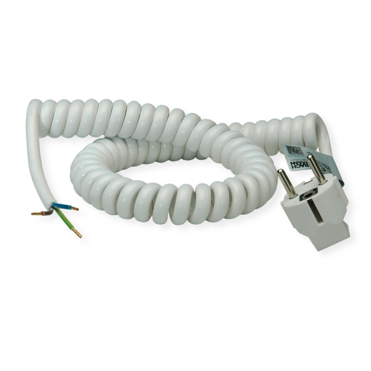 BACHMANN Wendelleitung 0,5-2m weiss, H05VV-F 3G1,5mm²  (BILD2)
