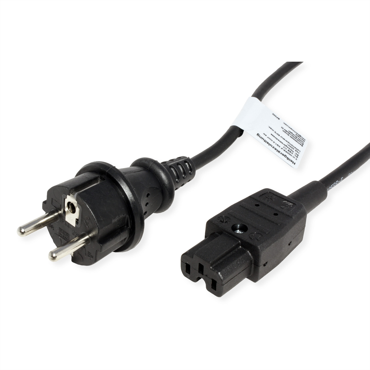 BACHMANN Zuleitung H05RR-F 3G1,0mm² 2m, Stecker CEE7/7 C15a
