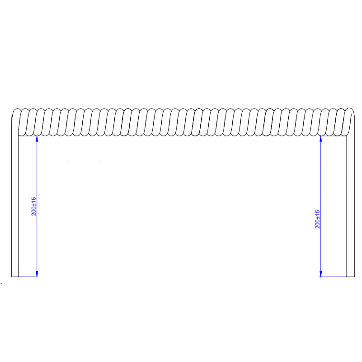 BACHMANN Wendelleitung 1,5m-6m sw 0,2m gerade, H05VV-F  (BILD2)