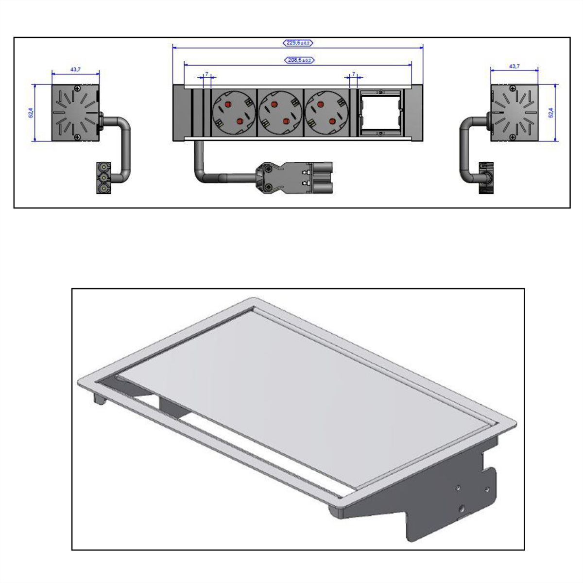 BACHMANN CONEO SET 3x Schutzkontakt 1x ABD, BACHMANN 900.400 (BILD2)